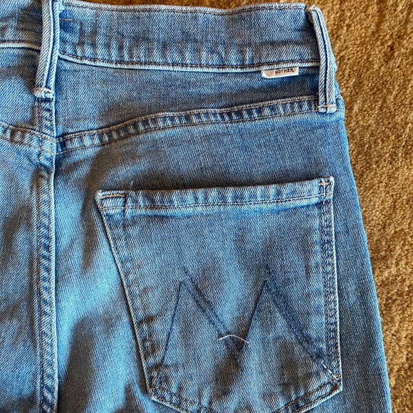 MOTHER denim Pixie Dazzler Ankle Fray Sz 28 - Picture 4 of 5
